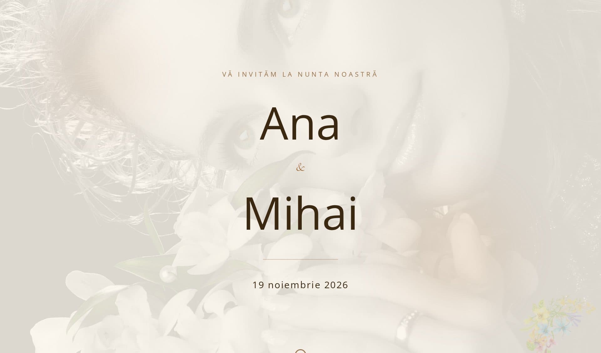Model invitație Bronze Autumn