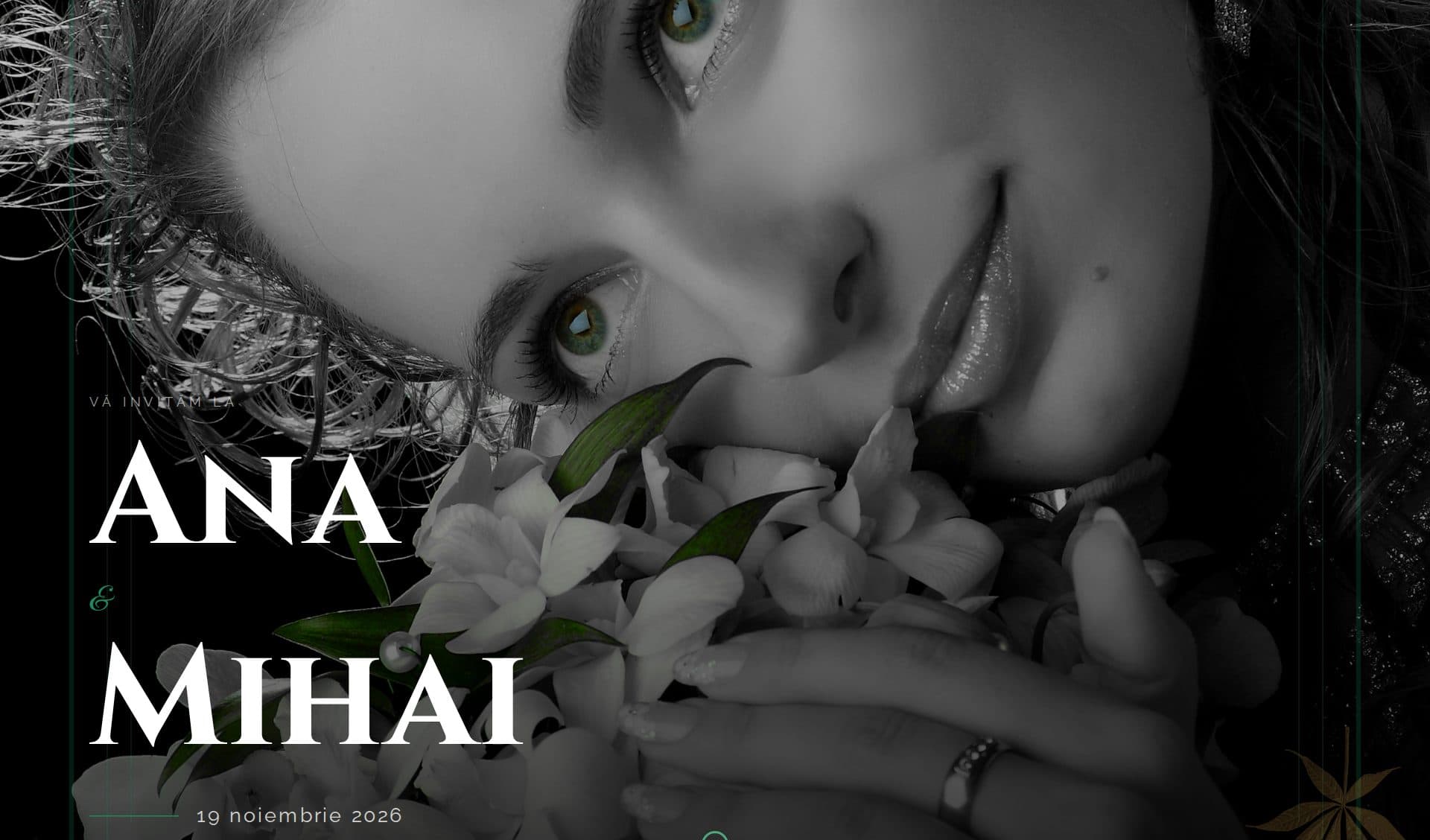 Model invitație Emerald Forever