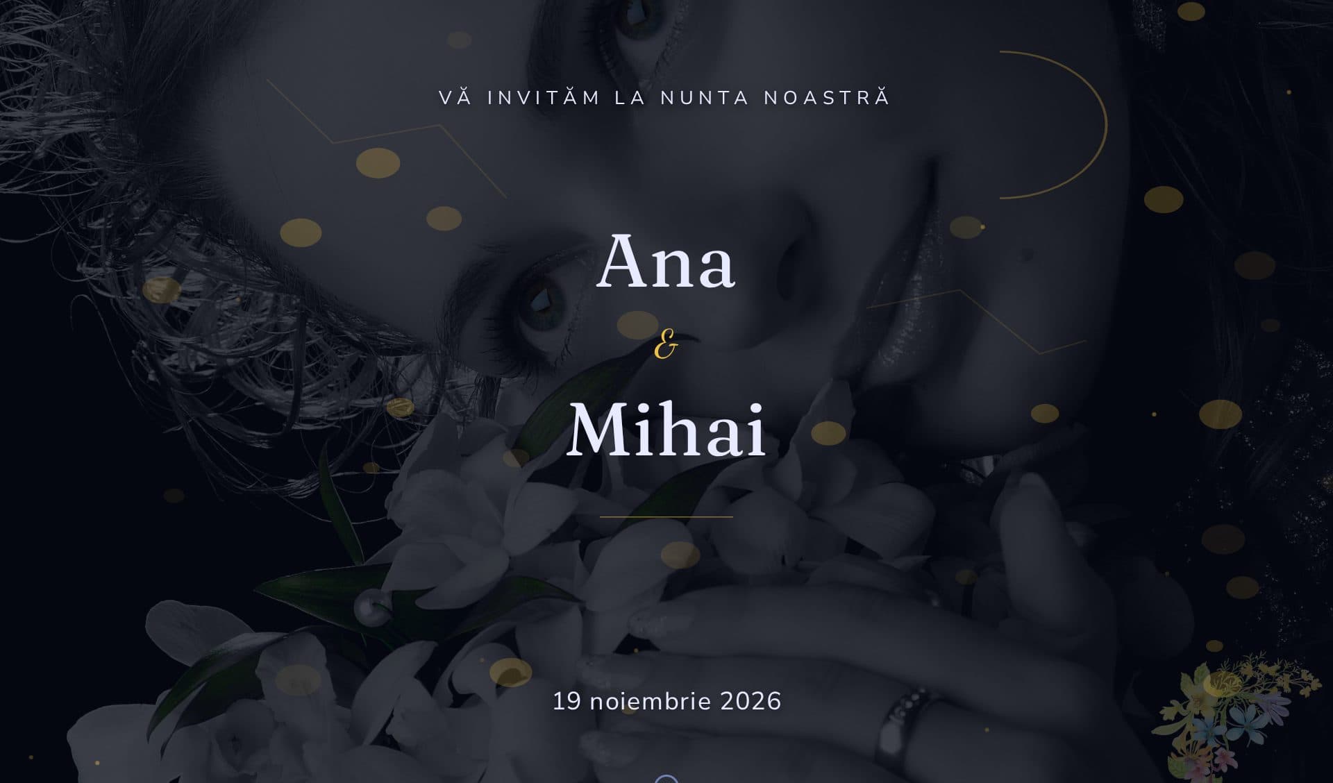 Model invitație Midnight Celebration