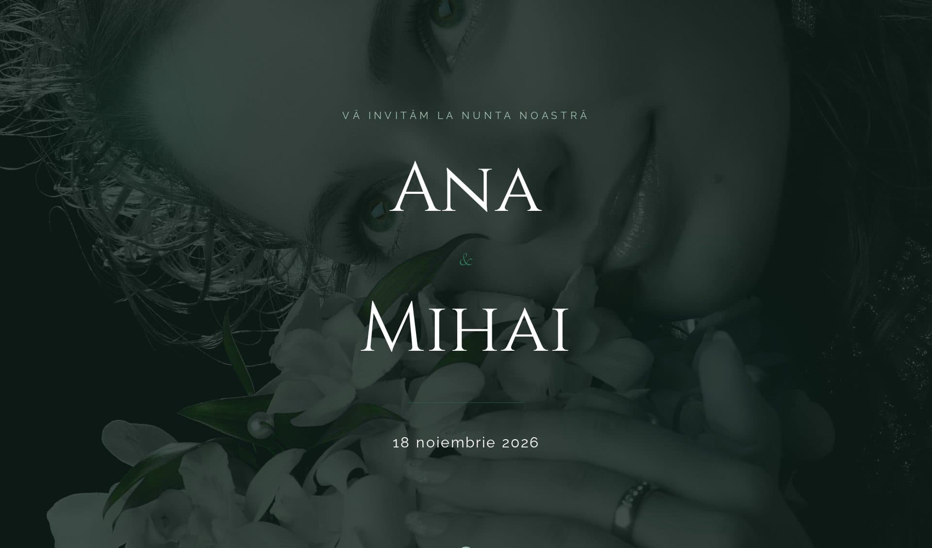 Model invitație Emerald Luxe