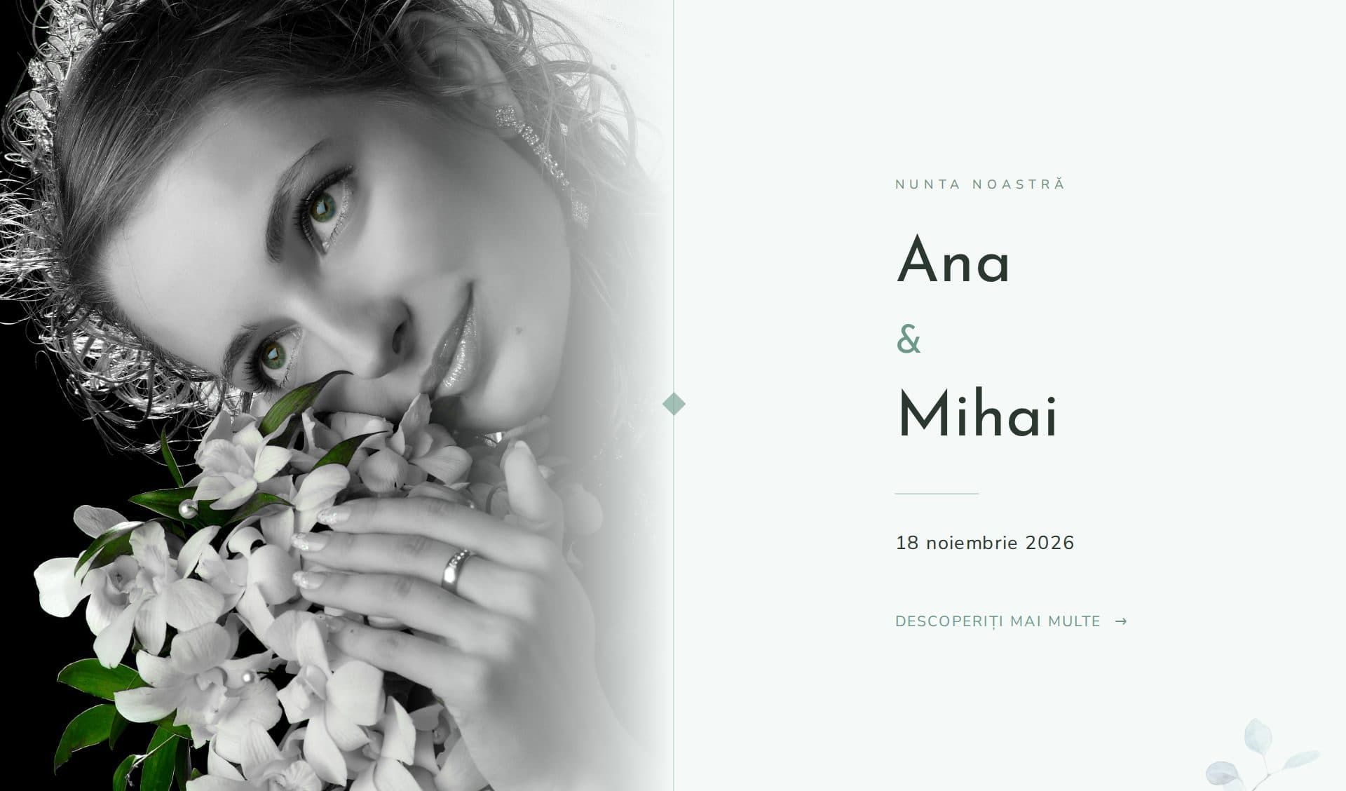 Model invitație Eucalyptus Green