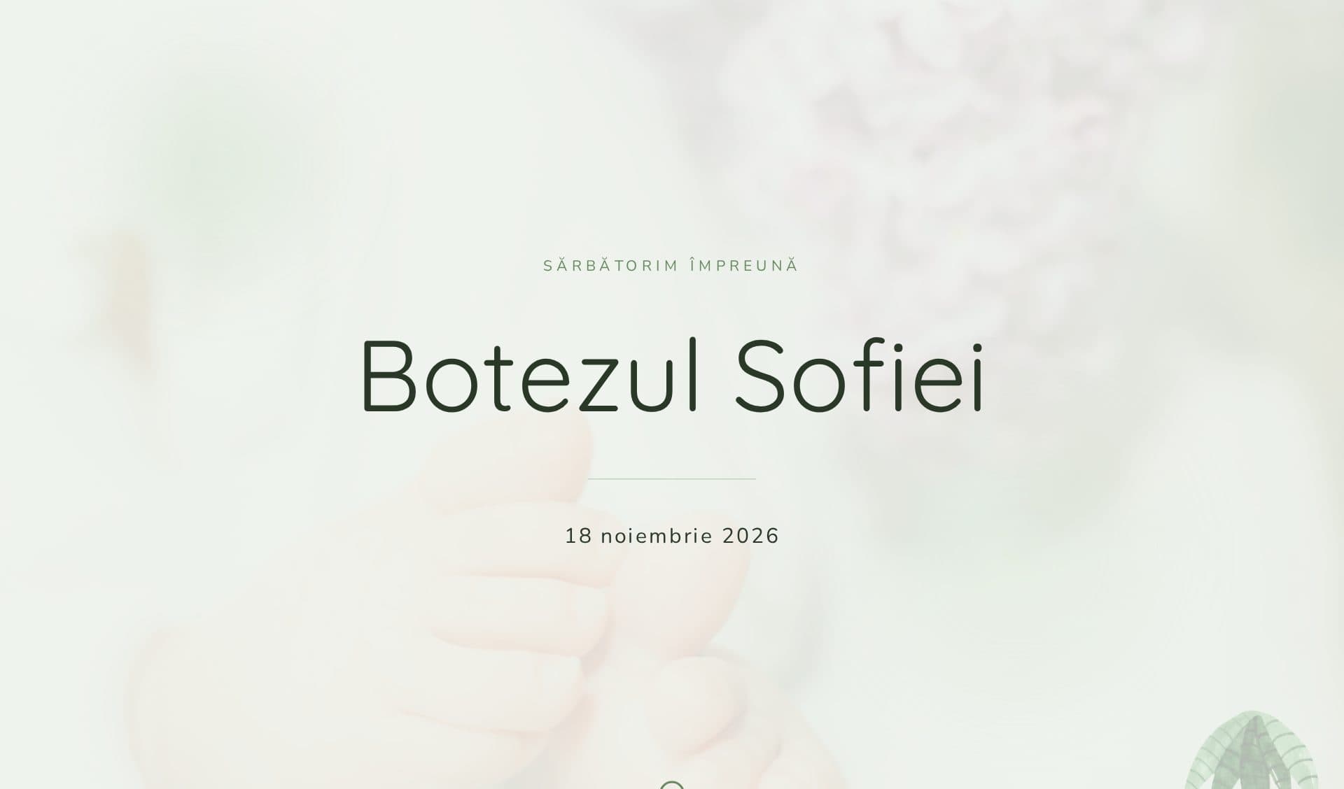 Model invitație Fairy Garden