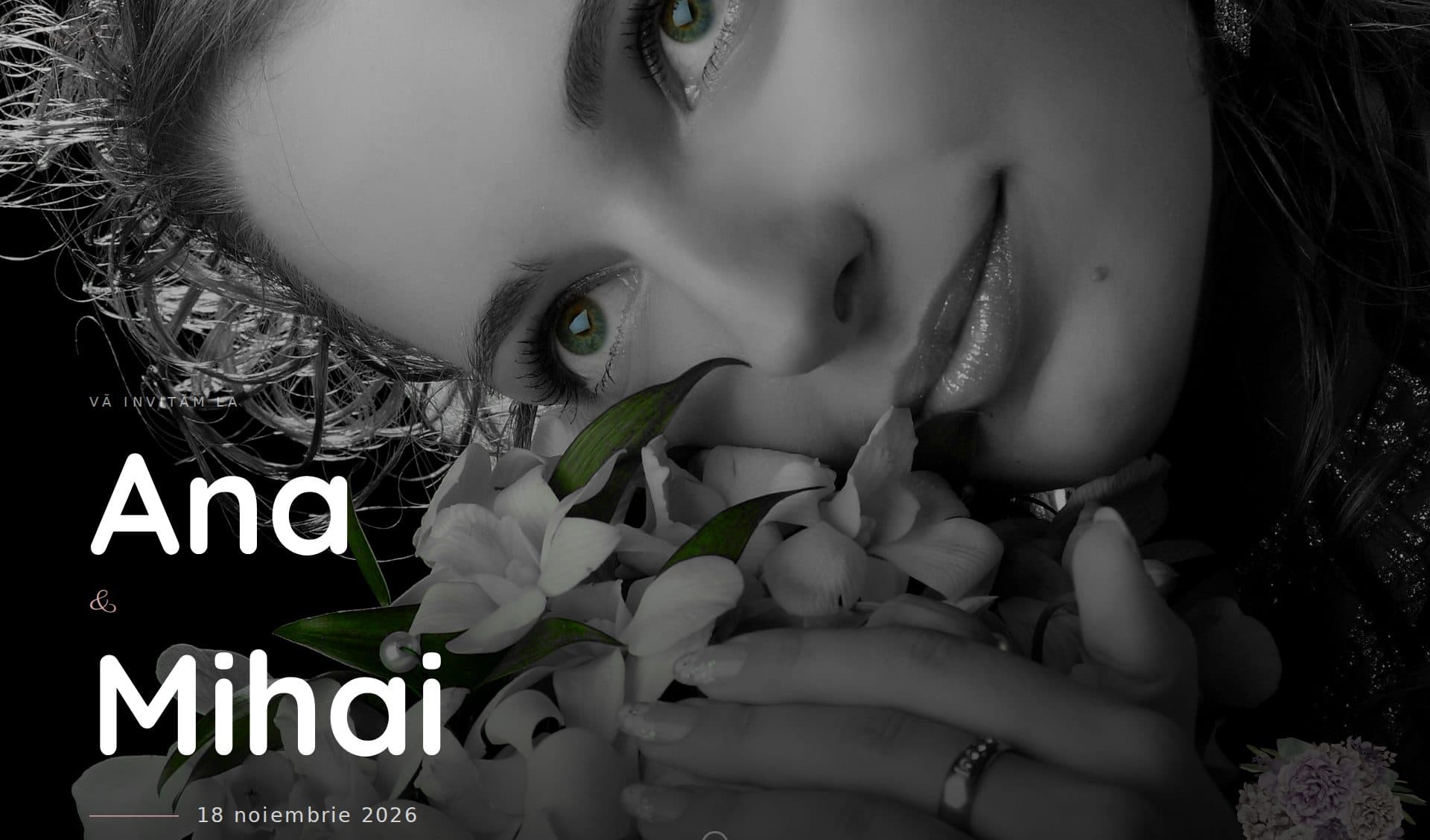 Model invitație Garden Blush
