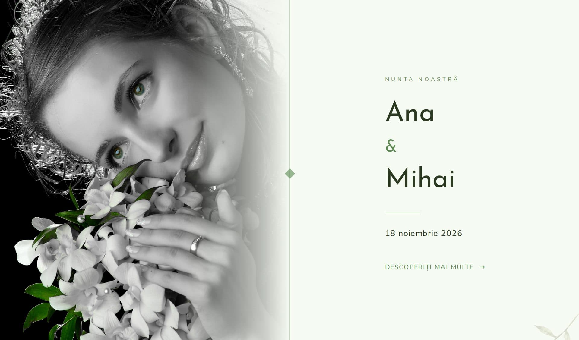Model invitație Green Meadow