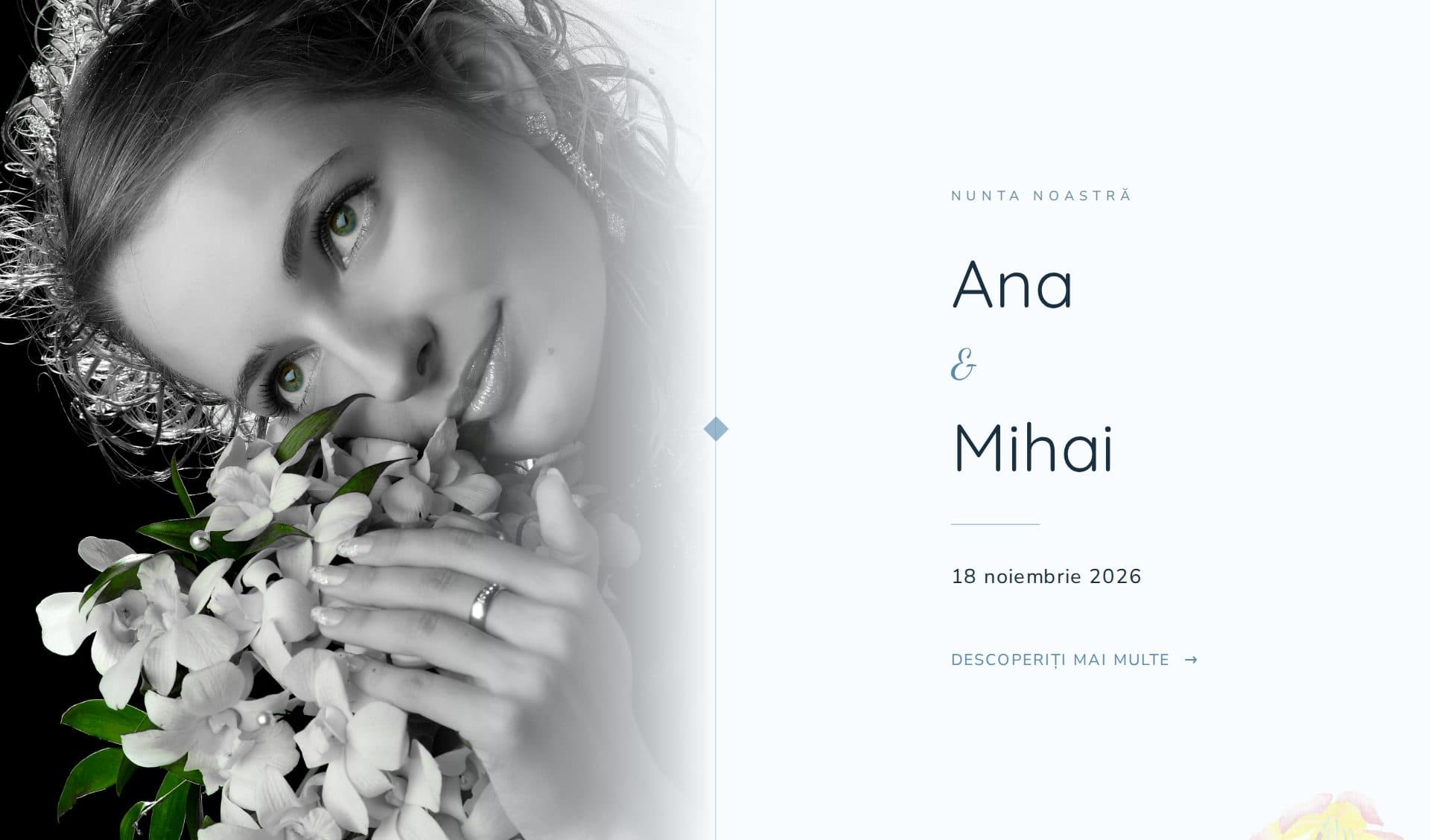 Model invitație Meadow Wildflower