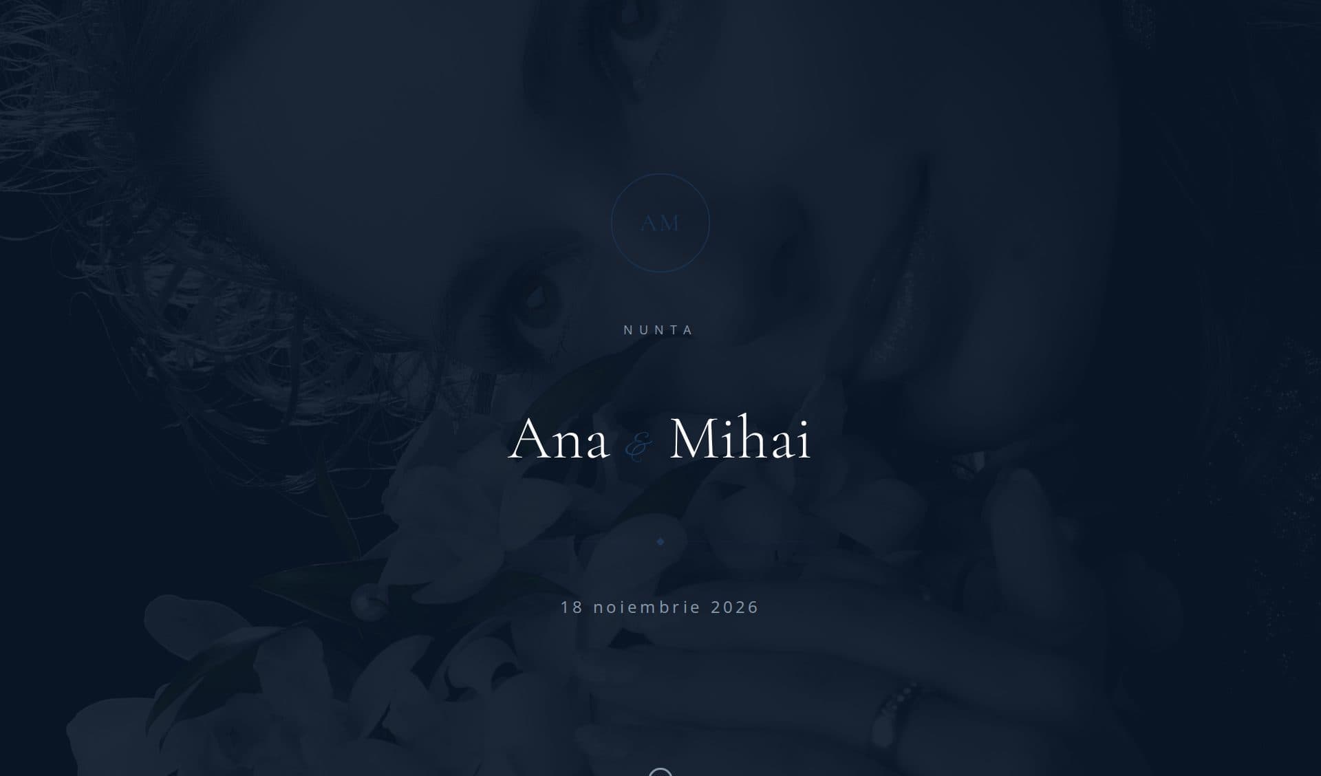Model invitație Midnight Blue