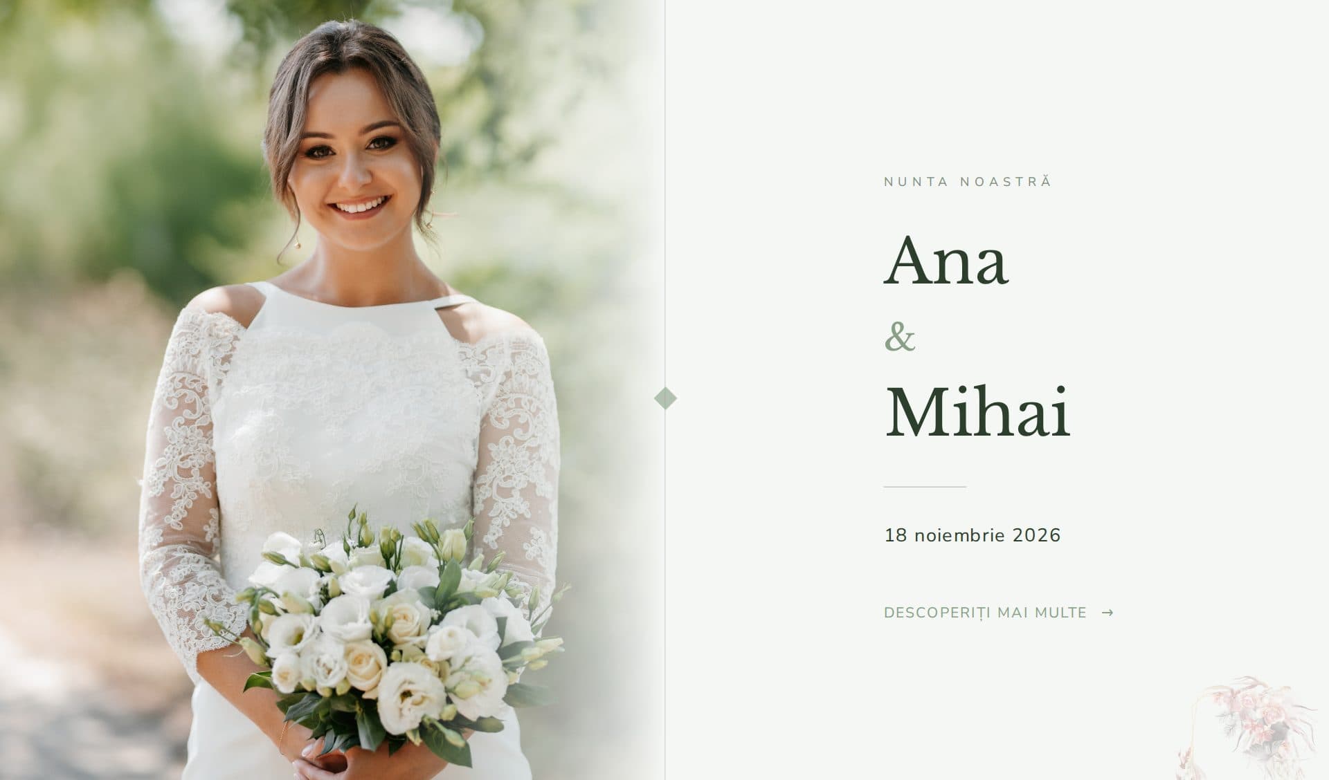 Model invitație Sage Serenity
